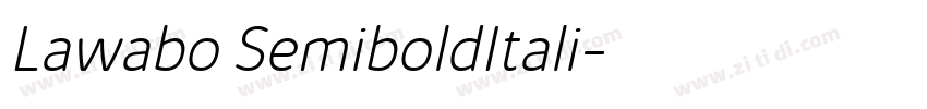 Lawabo SemiboldItali字体转换